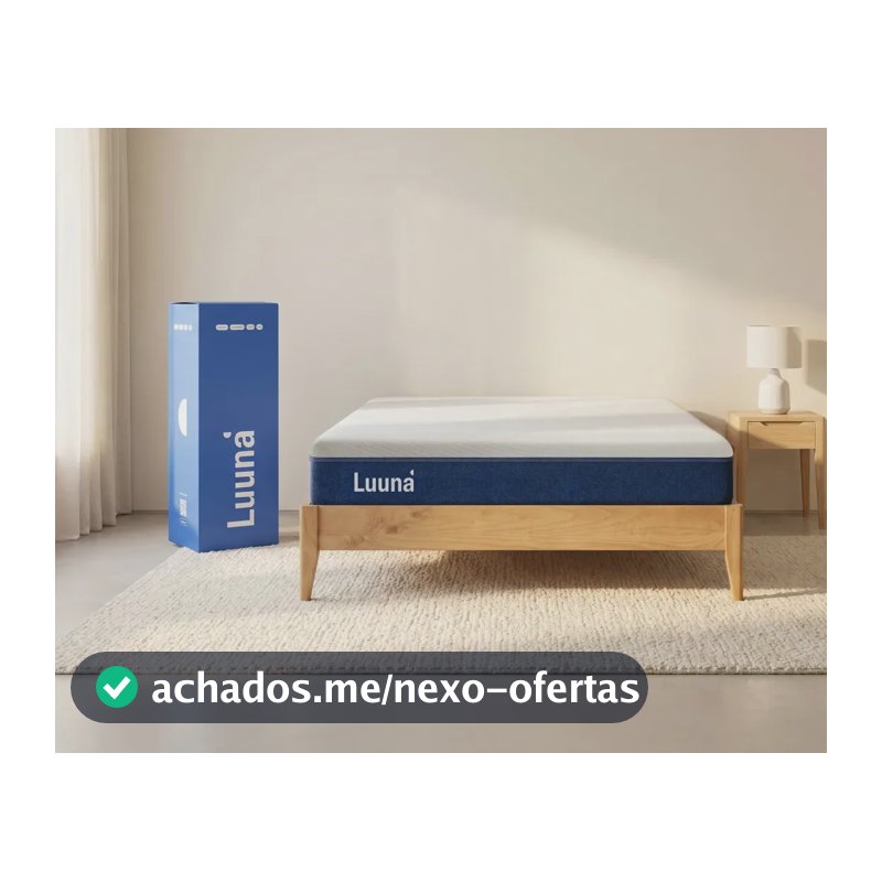 Colchão Queen Luuna Blue, Espuma 20 cm com Bloqueio de Movimento, 10 Anos de Garantia