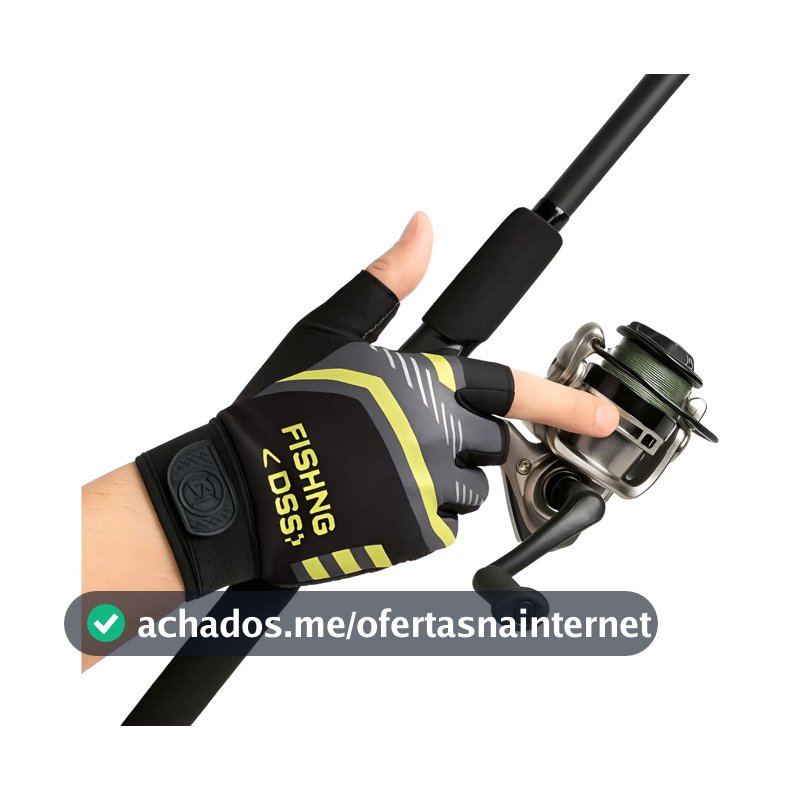 Luva Pesca Antiderrapante Proteção Uv Profissional