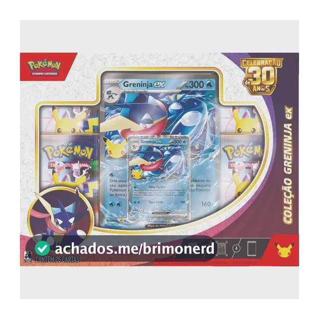 Coleção Pokémon 30 Anos Sylveon Ex E Greninja Sortido Coleção Pokémon Ex De celebração De 30 Anos do Pokémon Estampas Ilustradas  Sylveon Ex E Greninja Ex Português