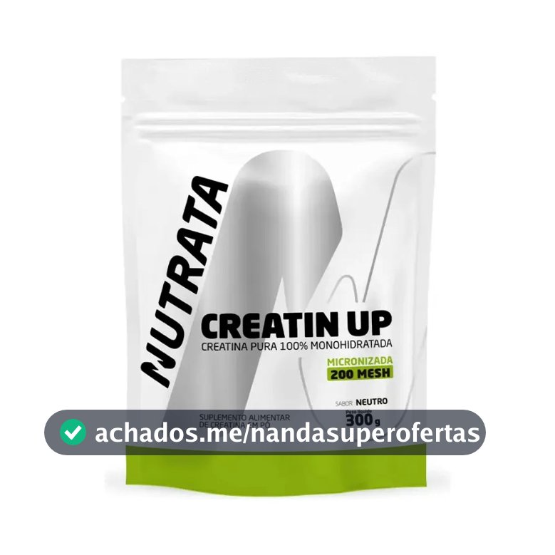 Creatina Monohidratada Nutrata 300g Refil em Pó Pura
