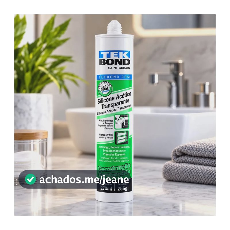 Silicone acético transparente tubo 256g/270ml TekBond