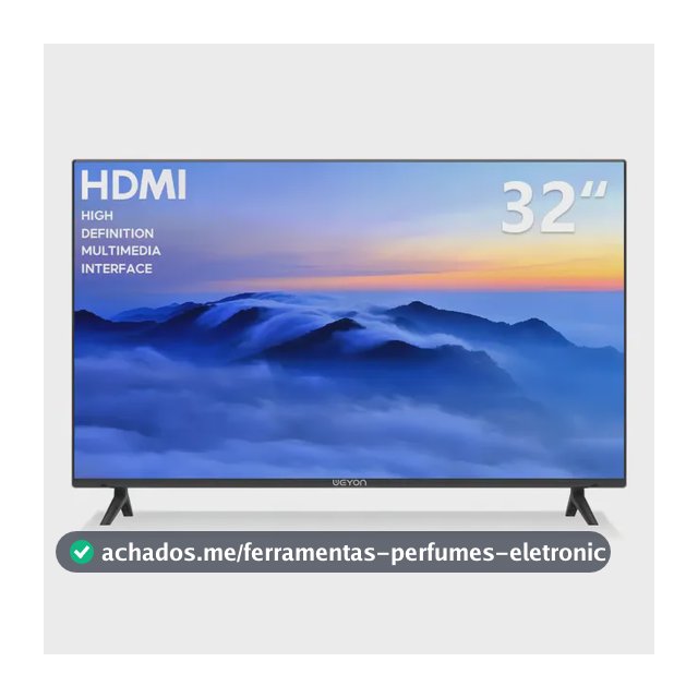 TV 32 Polegadas Digital HD 2 HDMI 2 USB VGA para Sala Quarto Escritório Imagem Nítida e Conexões Versáteis