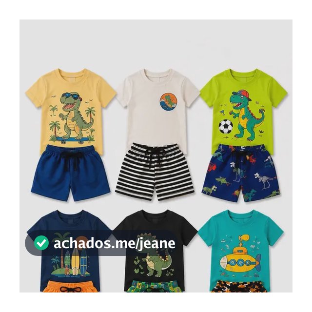 Kit 6 Peças De Roupa Infantil Menino Bebe Masculino Atacado