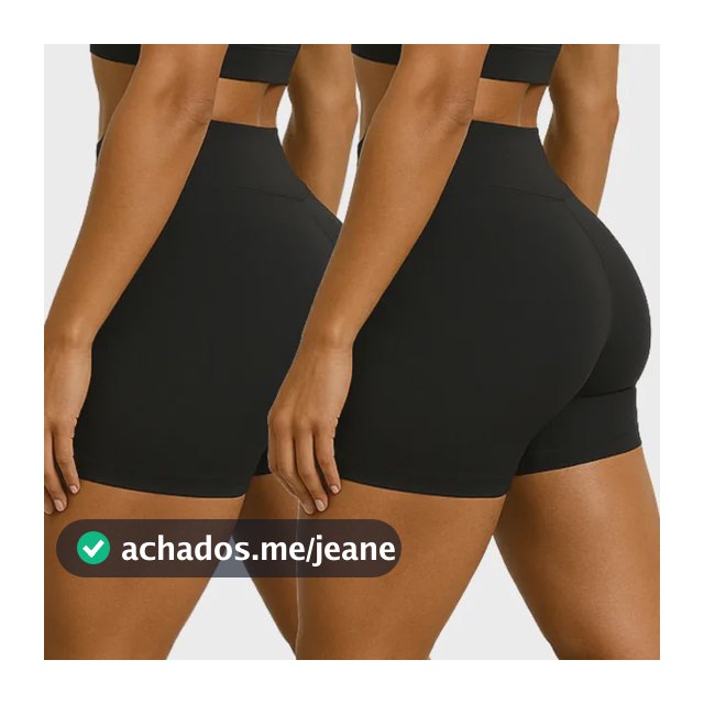Kit 02 Shorts Suplex Legging Academia Cós Alto