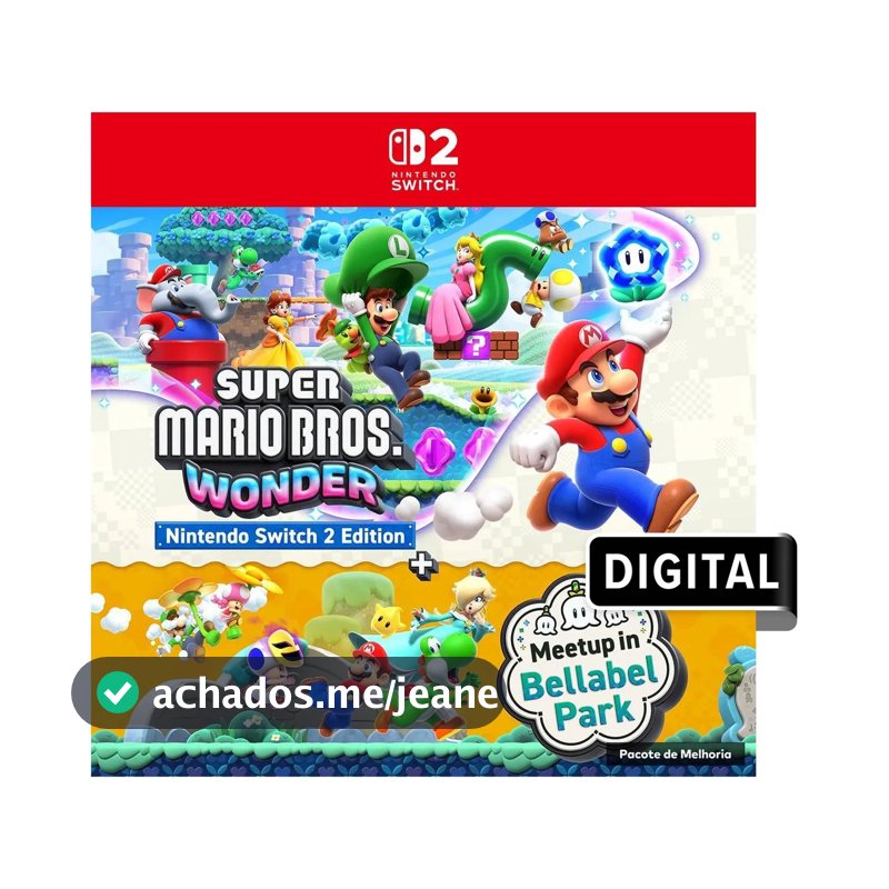 Pacote De Melhoria Super Mario Bros. Wonder Nintendo Switch 2 Edition & Vamos Ao Parque Belabel (digital)