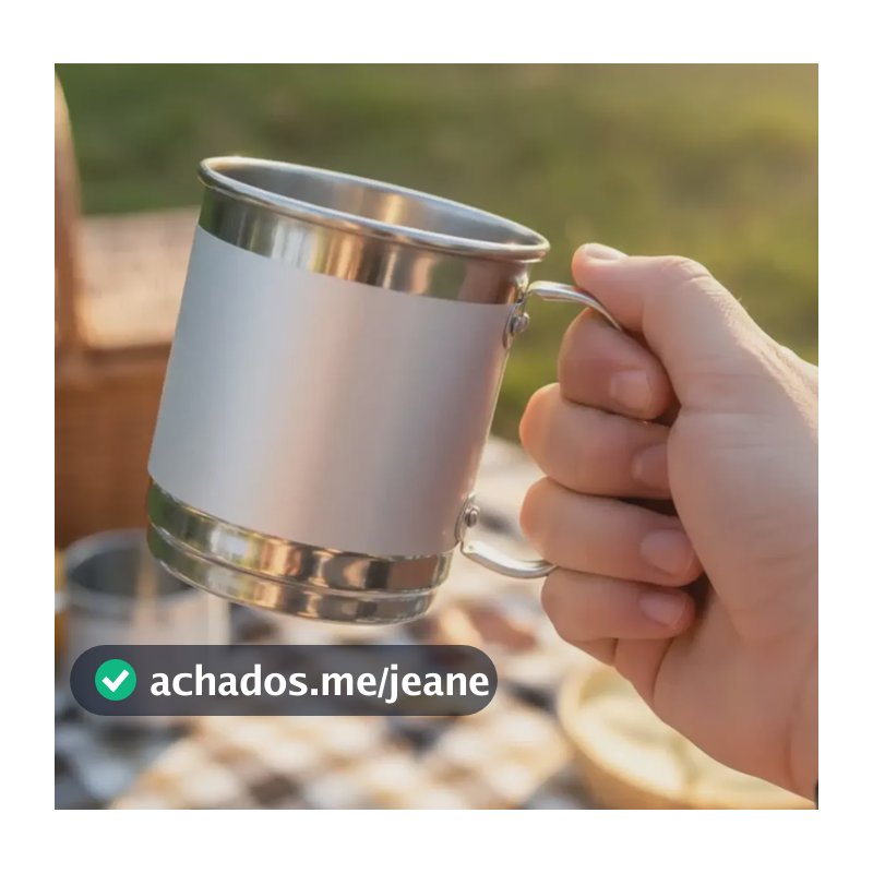 Caneca De Alumínio 450ml P/ Sublimação - Kit 24 Unidades