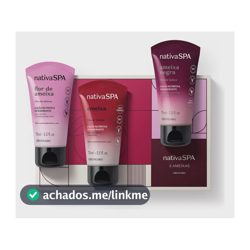 Mini Kit Presente Nativa Spa Ameixa Boticário (3 Itens)