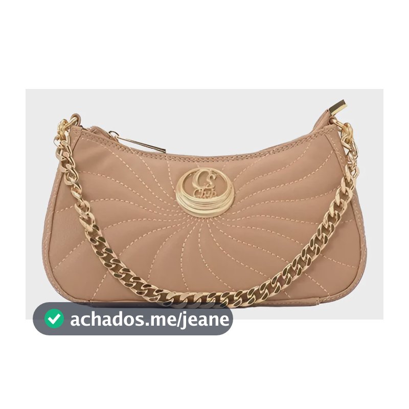 Bolsa Luna Matelassê Pequena Bege Cs Club Natural