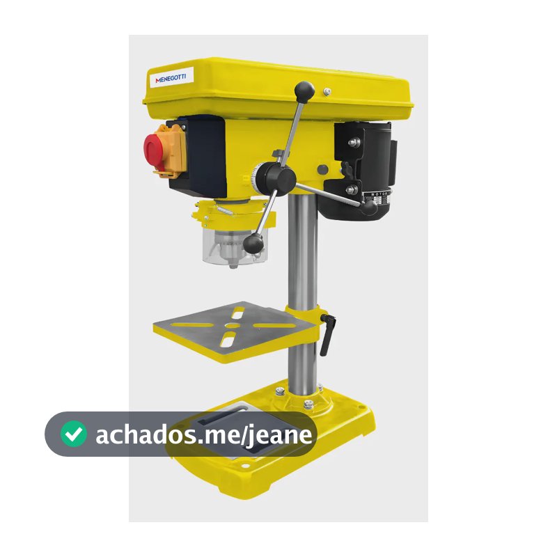 Furadeira De Bancada Mandril 5/8 500w Menegotti Mfb-16 Cor Amarelo