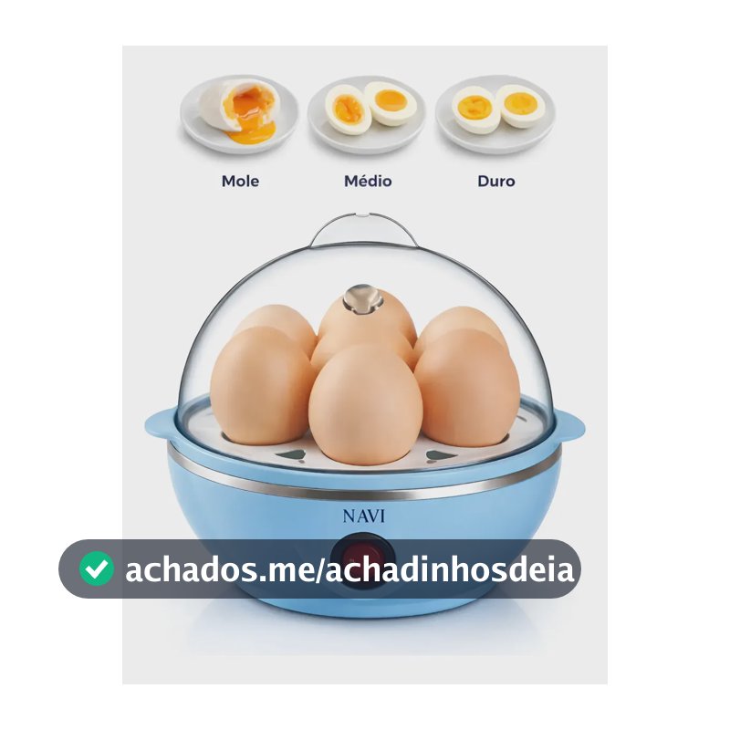 Cozedor De Ovos Elétrico Portátil Automático Panela Elétrica Prática Rápida Máquina De Cozinhar Até 7 Ovos E Legumes Á Vapor Utensílio De Cozinha Fácil Limpeza Econômico Cor Azul Marca Navi