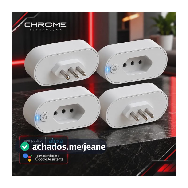 Kit 4 Tomada Inteligente Compatível Com Alexa Google Home Tuya Smart Life Wi-fi Bivolt Com Monitor De Consumo Automação Residencial Smart Plug 110v 220v Bivolt