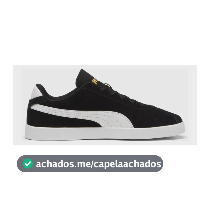 Tênis Feminino Club Ii Puma Preto Liso 37 Br