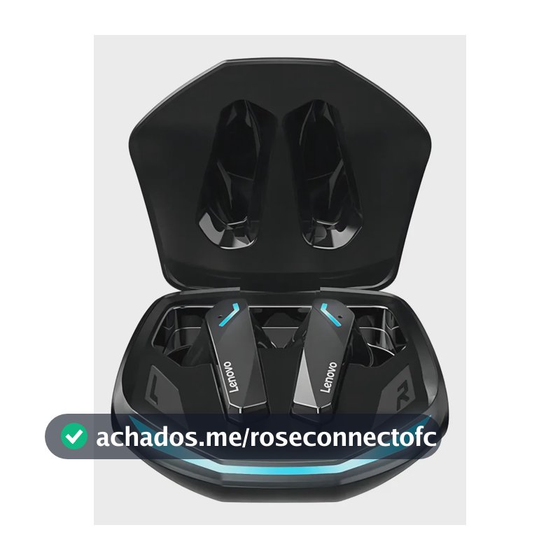 Fone Sem Fio Lenovo Gm2 Pro 5.3 Bluetooth - Touch - Gamer Preto Luz Azul