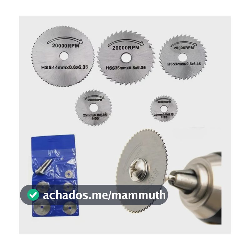 Mini Disco Serra Circular Micro Retifica Madeira Kit 7 Em 1