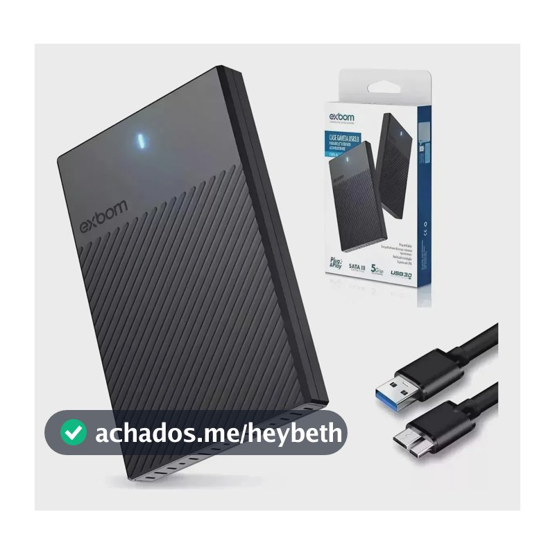 Disco Rígido Externo Exbom 1TB USB 3.0 para Notebook PS4 Xbox