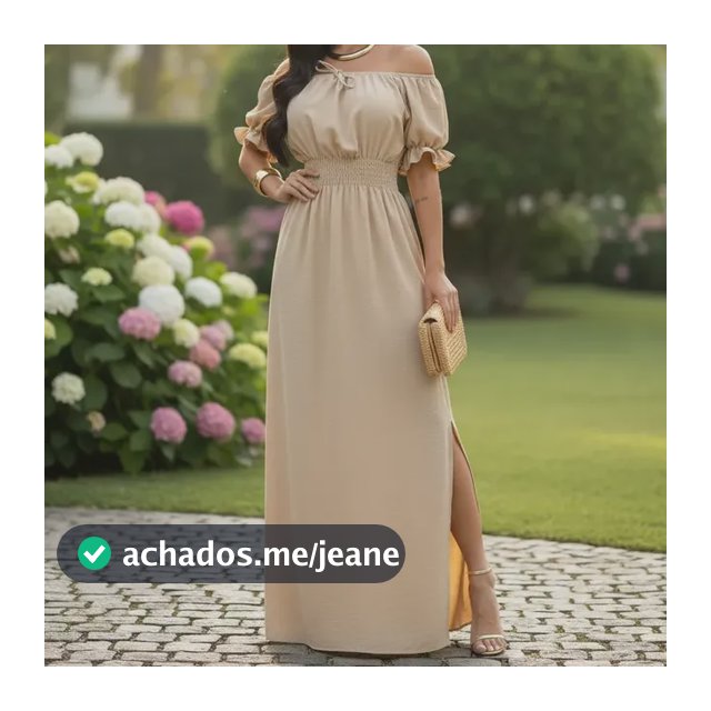 Vestido Longo Ciganinha Casual Fenda Moda Evangélica Festa