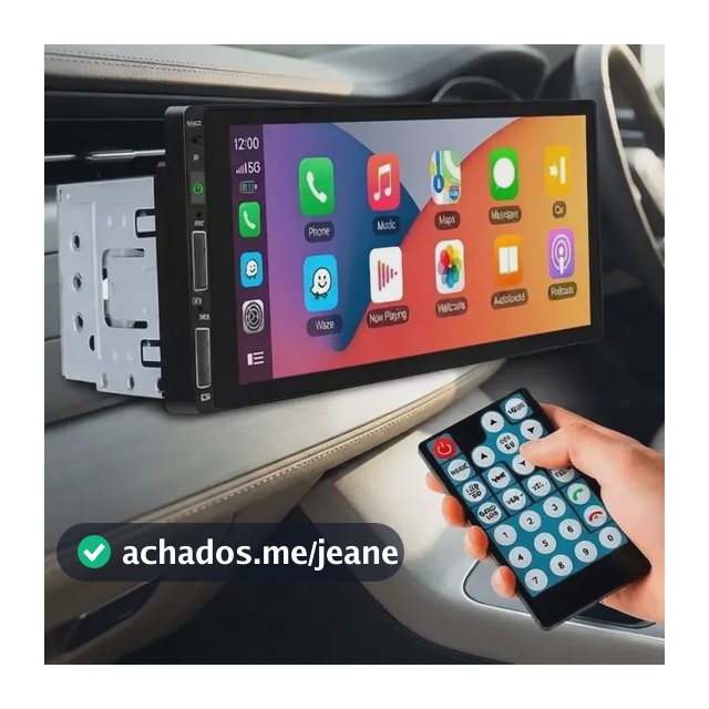 Central Multimídia 1DIN Duinb 6.86” CarPlay Android Auto Sem Fio