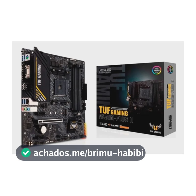 Placa Mãe Asus Tuf Gaming A520m-plus Ii, Amd Am4, Matx, Ddr4 Preto