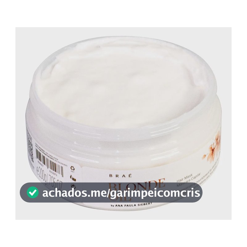 Braé Blonde Oil By Ana Paula Siebert - Máscara Capilar 200g