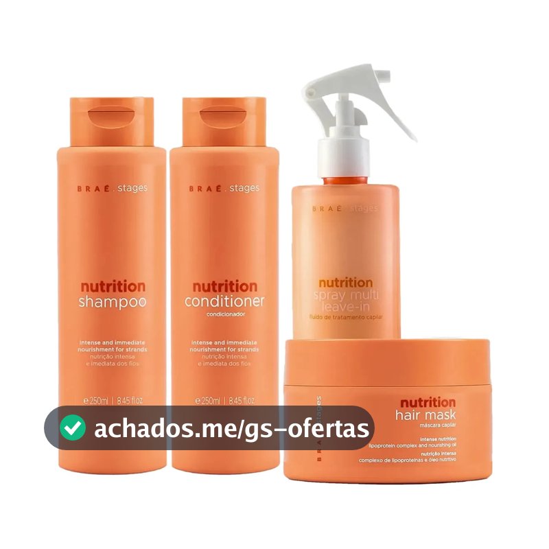 Stages Nutrition Sh + Cd + Máscara + Leave-in - Braé