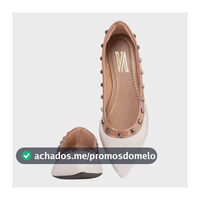 Sapatilha Feminina Bico Fino Casual Flat Pirâmide 1608