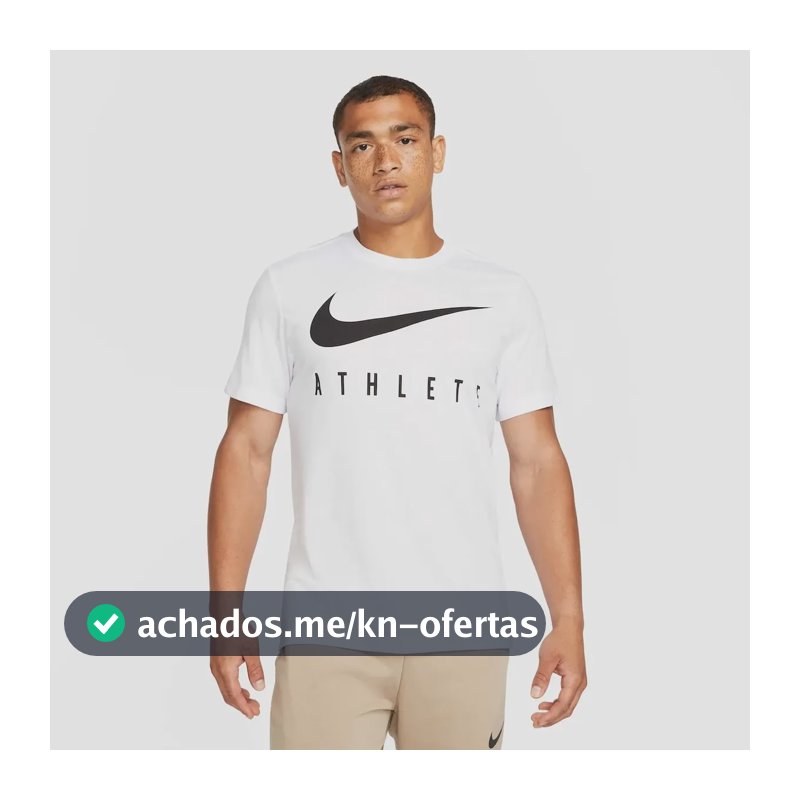 Camiseta Dri-fit Nike Athletee Masculina Branco M