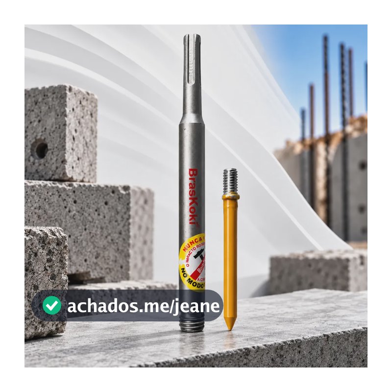 Haste Sds 150 Mm + Guia Para Serra Copo Braskoki Alvenaria