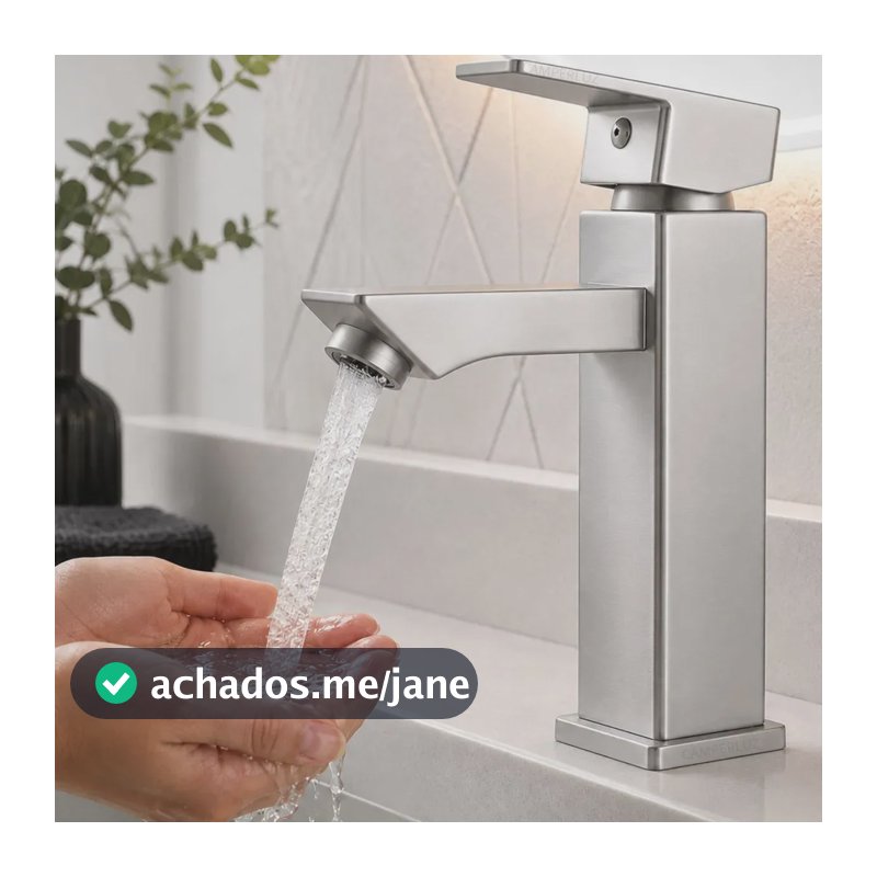 Torneira Bica Banheiro Lavabo Aço Inox 304 Gourmert Monocomando Fria Alta Qualidade Cor Prata - Marca Camperluz