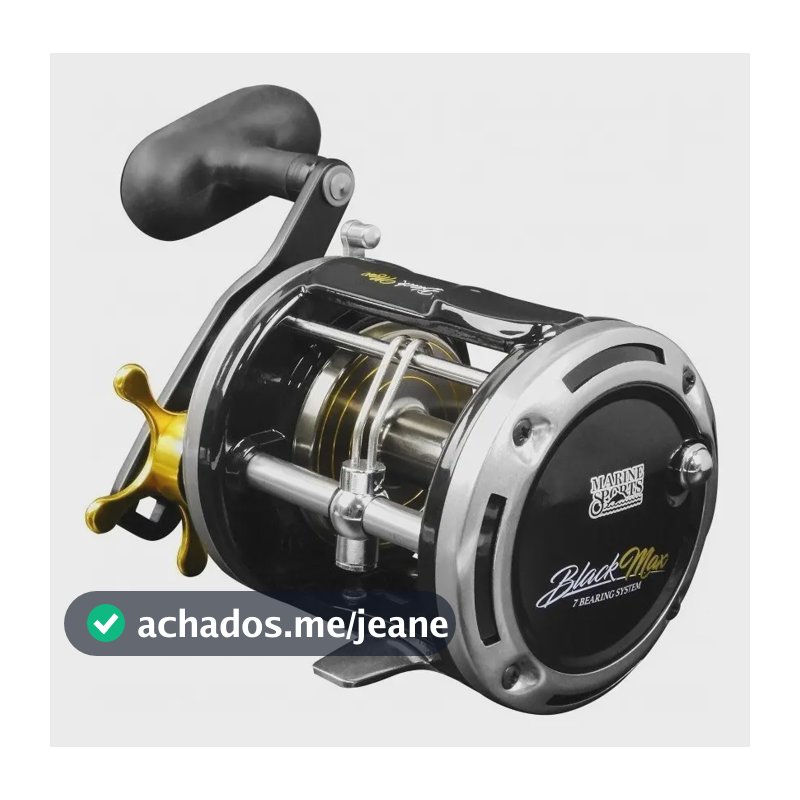 Marine Sports Black Max 20 carretilha pesca perfil alto Direito
