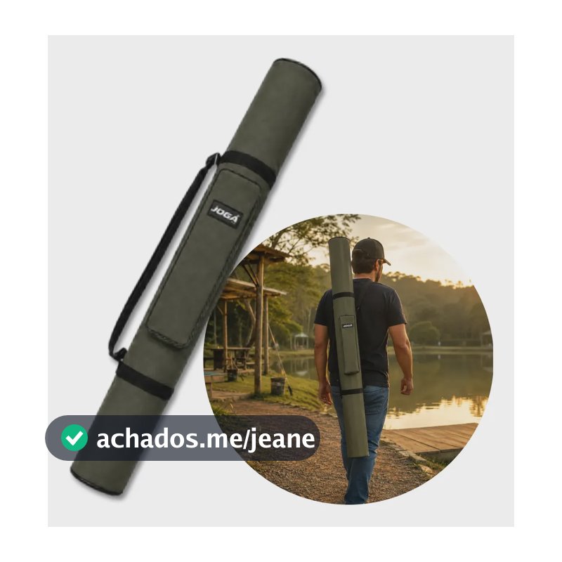 Porta Varas Pesca Jogá 1,5m Com Bolso Lateral Alça Ajustável Verde