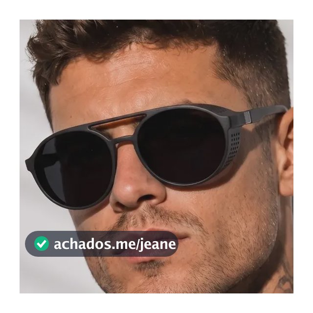 Óculos De Sol Masculino Redondo Uv400 Steampunk