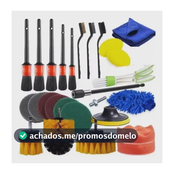 Conjunto De Escovas De Limpeza Para Carro - Conjunto Com 27