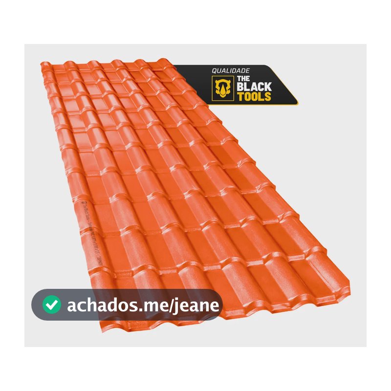 Telha Terracota 6 Ondas 197x88cm Ceramica Colonial Pvc Plan Laranja The Black Tools