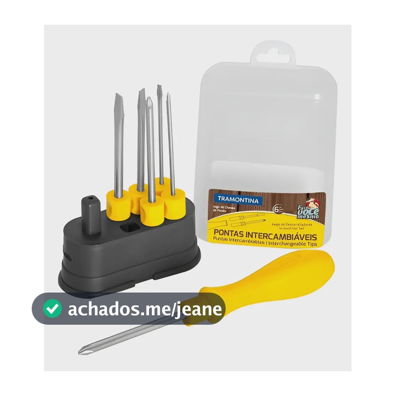 Jogo Chave Fenda E Phillips Tramontina 6 Peças Cabo Único