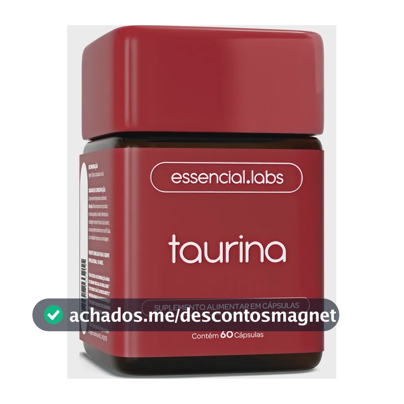TAURINA com 1000mg por Dose - Fórmula Exclusiva com Máxima Concentração e Absorção - 60 Cápsulas