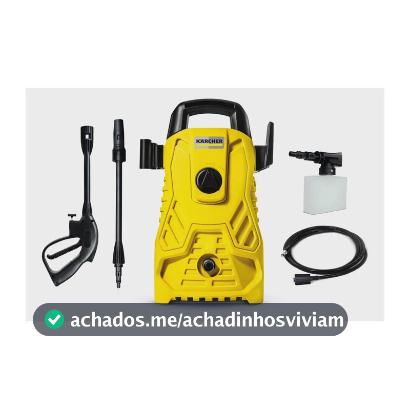 Lavadora de Alta Pressão Kärcher Compacta 1.500 PSI 1400W 300L/h com Aplicador de Detergente e Lança Regulável
