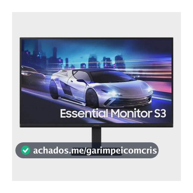 Monitor Gamer Samsung Essential S3, 24" FHD, 120 Hz, HDMI, Preto