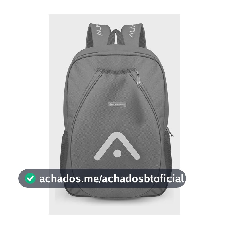 Mochila Raqueteira Beach Tennis Cinza Alma Genius