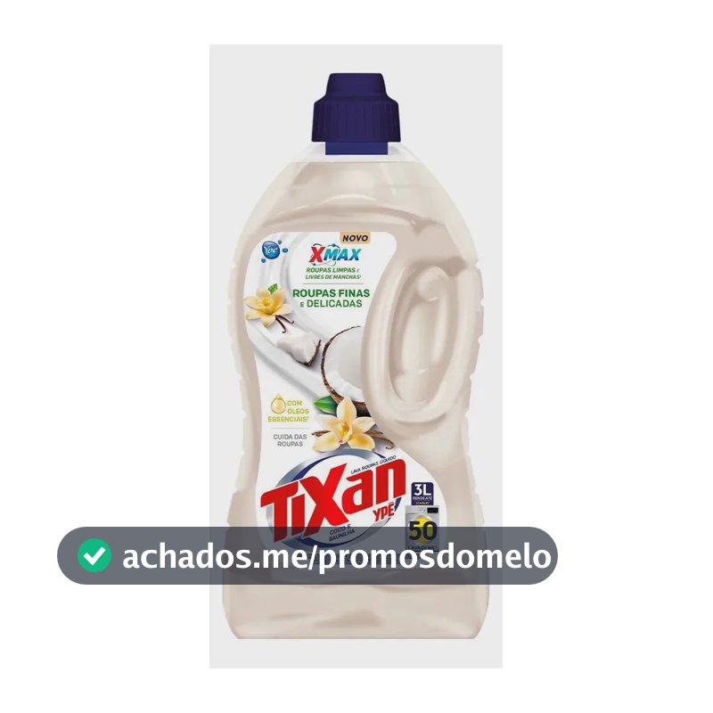 Lava Roupas Líquido Tixan Ypê 3 Lt Coco E Baunilha