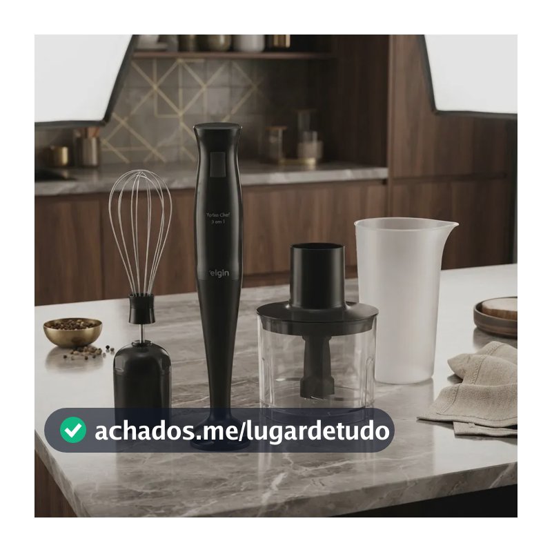 Mixer Elgin Turbo Chef 3 em 1 de 200W para Bater e Triturar