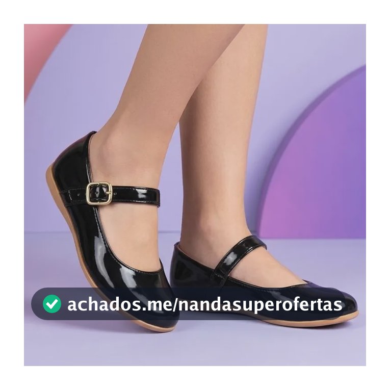 Sapatilha Infantil Menina Boneca Feminina Confortável Preto 34 Br