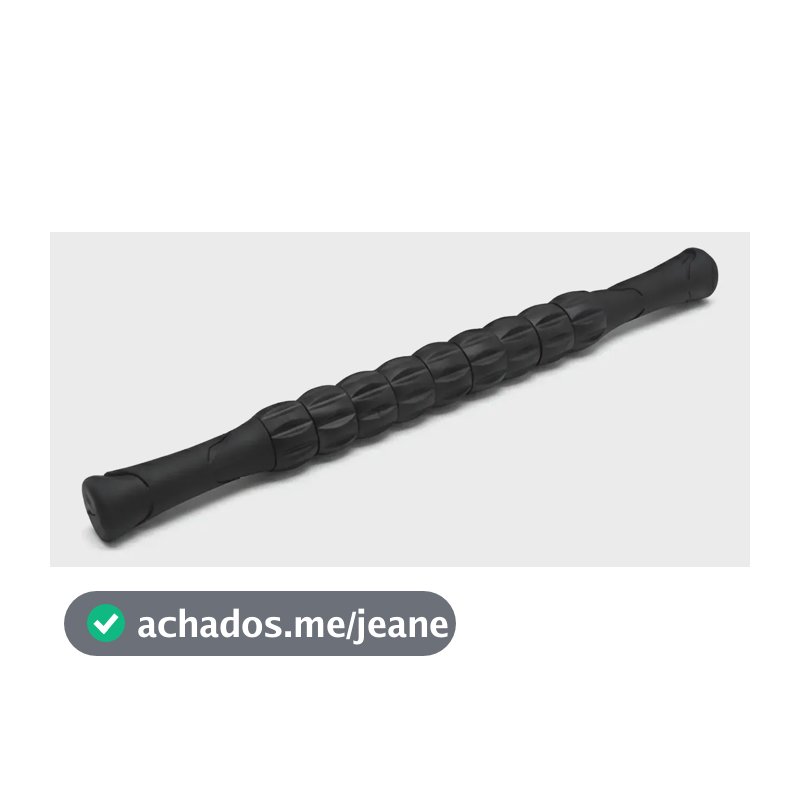 Bastão De Massagem Liberação Miofascial Fisioterapia Pilates Preto