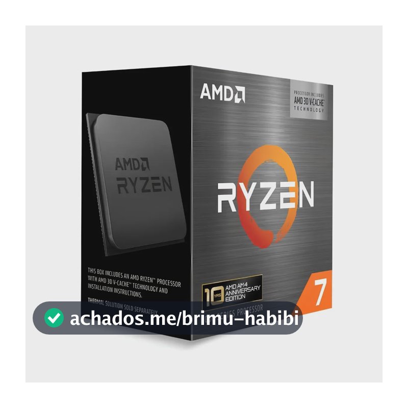 Processador Amd Ryzen 7 5800x3d, 4.5ghz Turbo,cache 96mb Am4