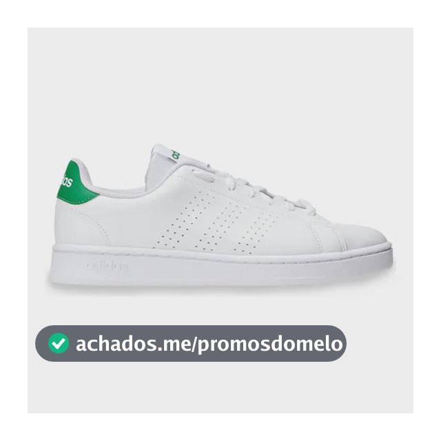 Tênis Masculino E Feminino Advantage 2.0 adidas Branco E Verde Liso 37 Br