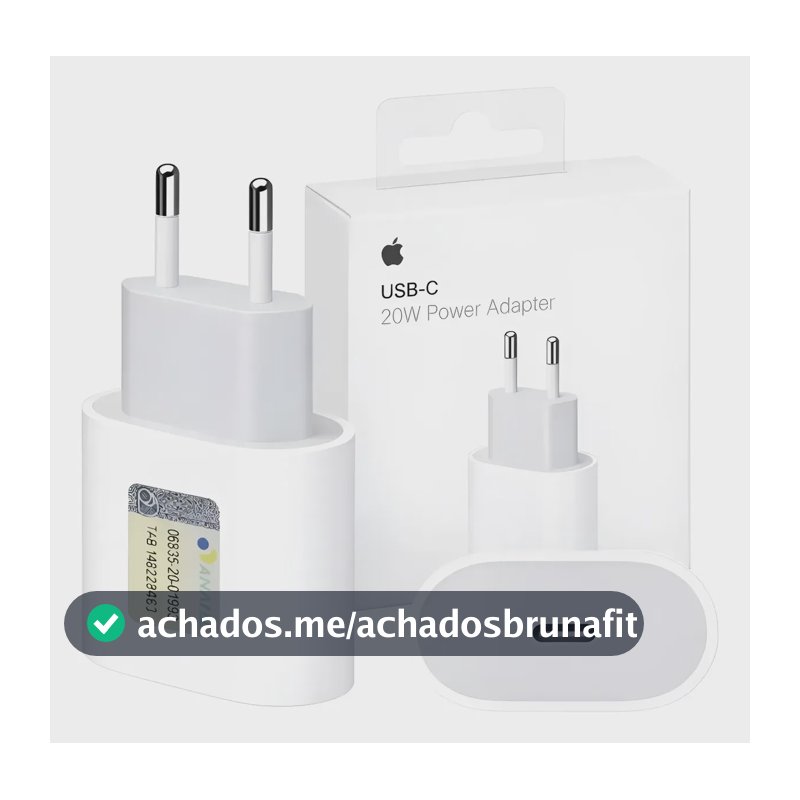 Carregador Fonte Apple iPhone Turbo Original Usb-c 20w Branco