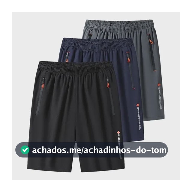 Kit 3 Bermudas Dry Fit De Alto Padrão Para Academia