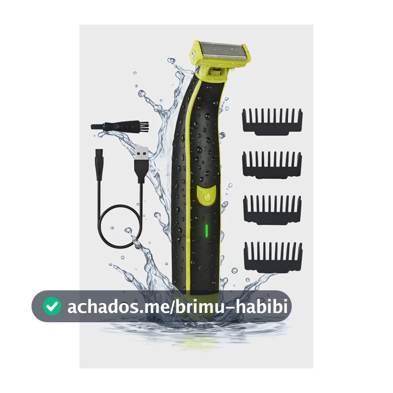 Aparador de Pelos Elétrico Lecom Prova D'Água Bivolt Barbear e Depilar