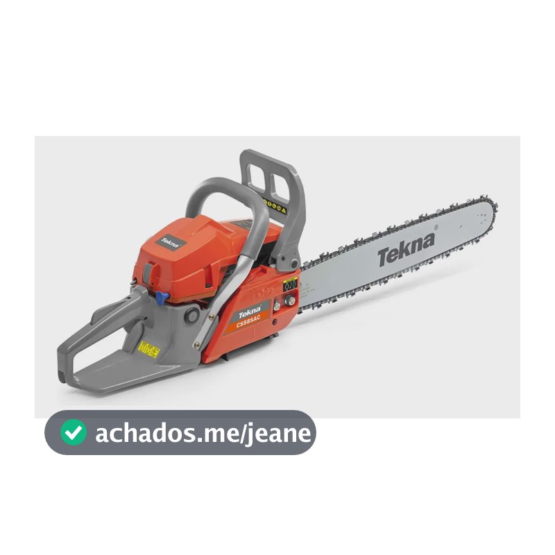 Motosserra Profissional Tekna 58cc 3,2hp 2t Sabre Oregon Laranja-claro