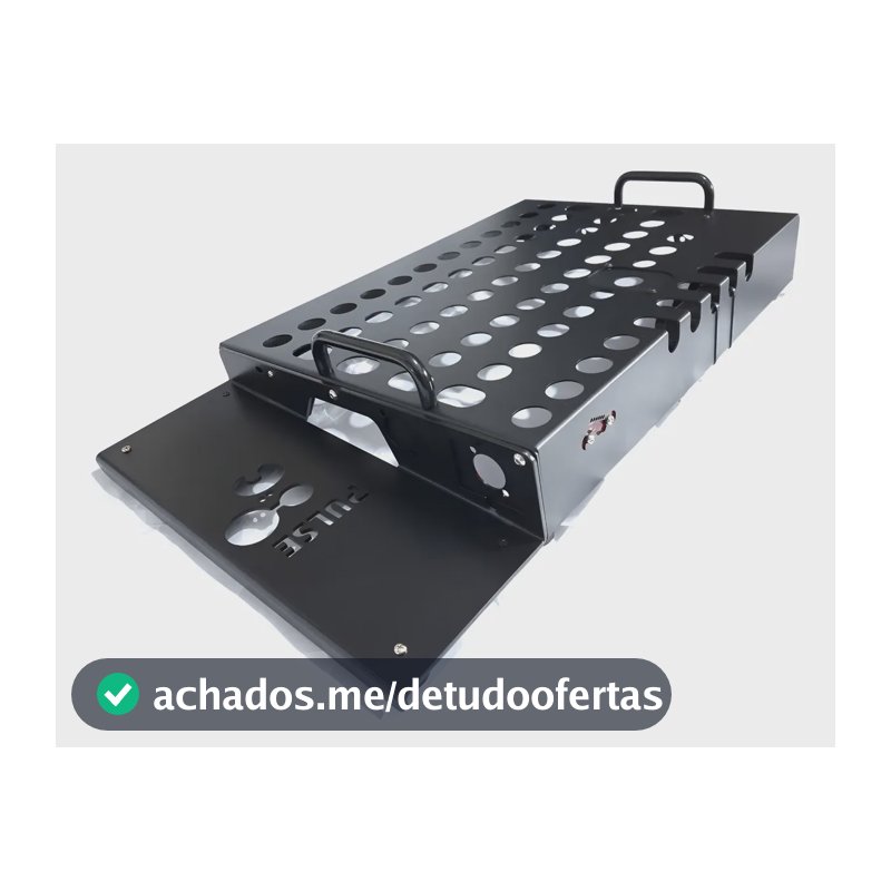 Pedalboard 40x30+sup Wah Wah Total 51x30+eletrica Completa Preto