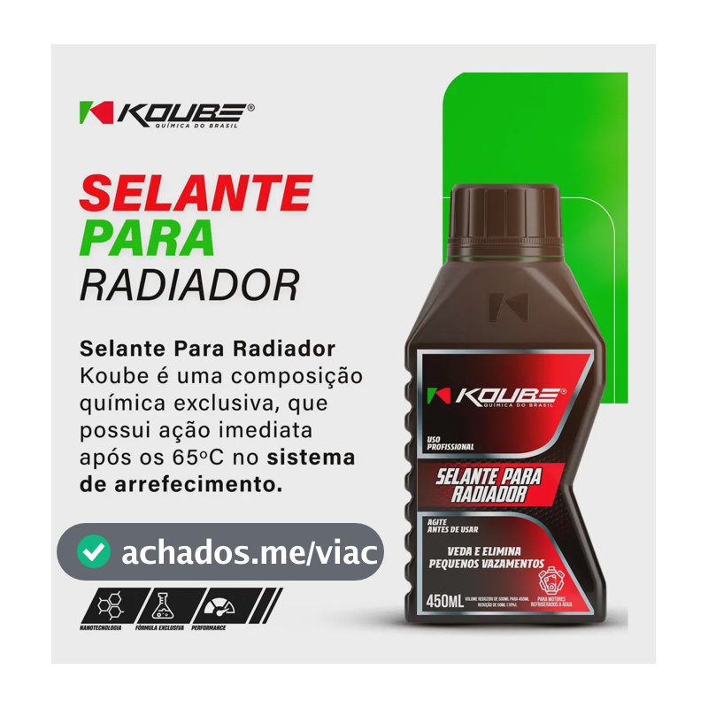 Selante Para Vedar Vazamento Radiador Pro 450ml Koube Original